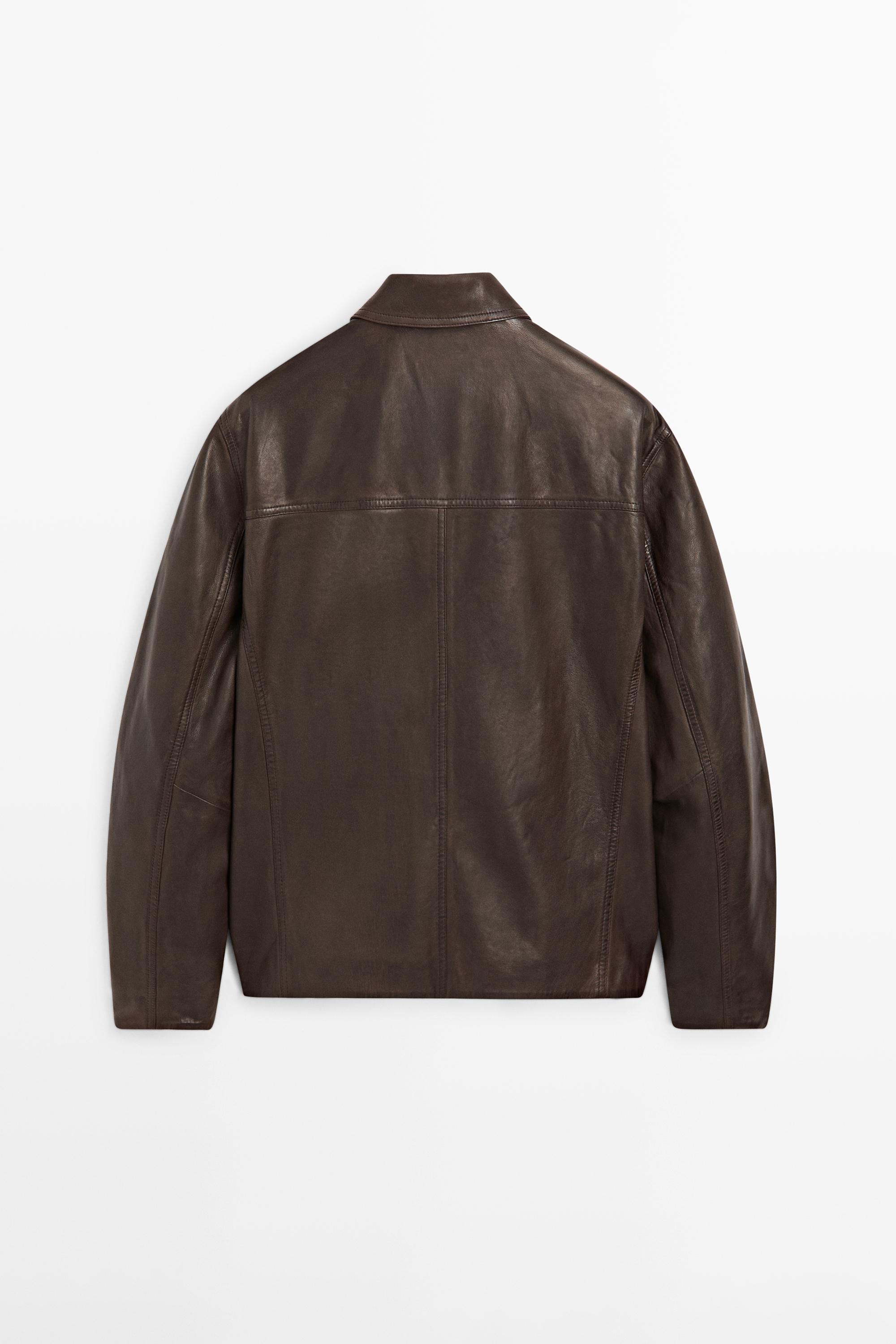 Blouson en cuir nappa